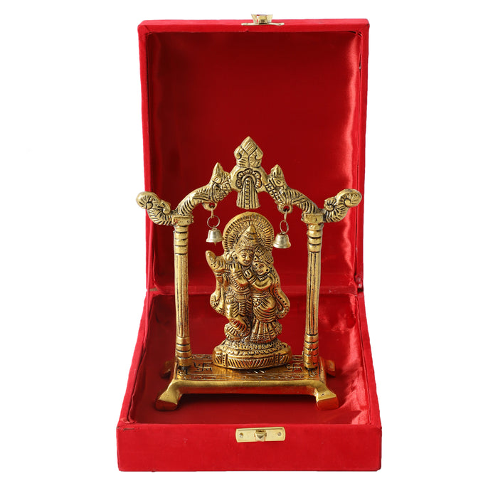 Krishna Statue Accompanied by a Red Velvet Gift Box