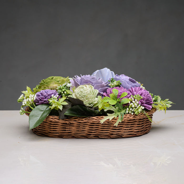 Cane Basket Solawood Arrangement