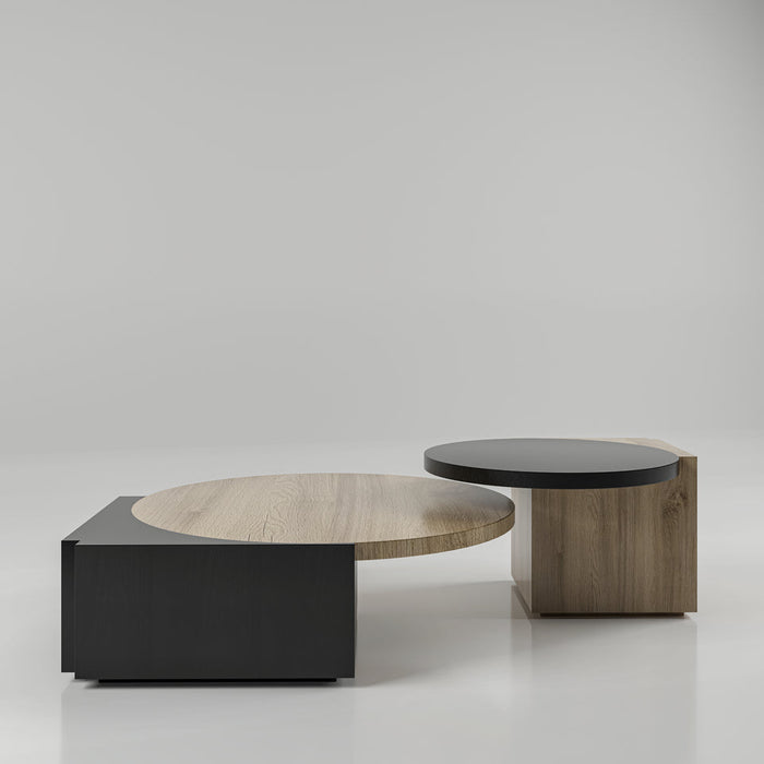 Set of Two - Coffee Table With Asymmetry