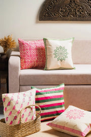 Gulaabkari Cushion Cover