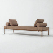 Myrion Fabric Upholstery & Ash Wood Base Daybed/Chaise