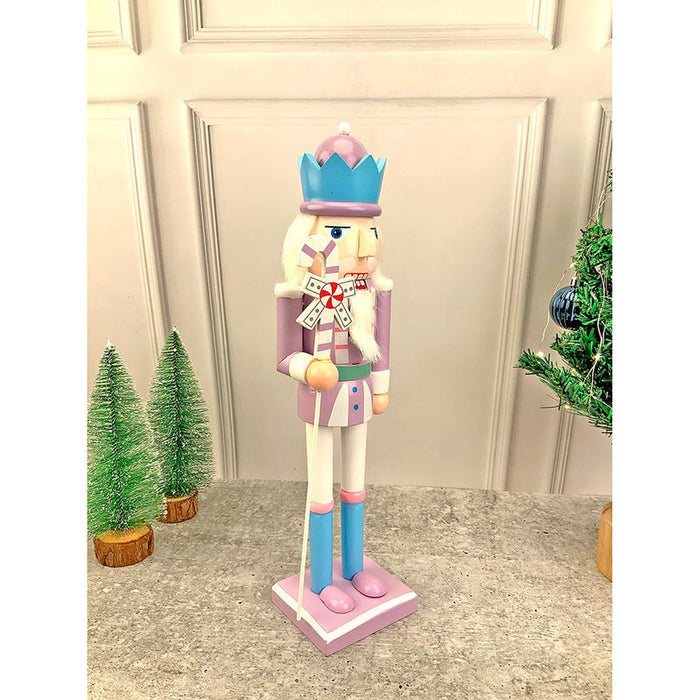 15 Inch Wooden Pastel Balloon Nutcracker Self-Standing Table Decor