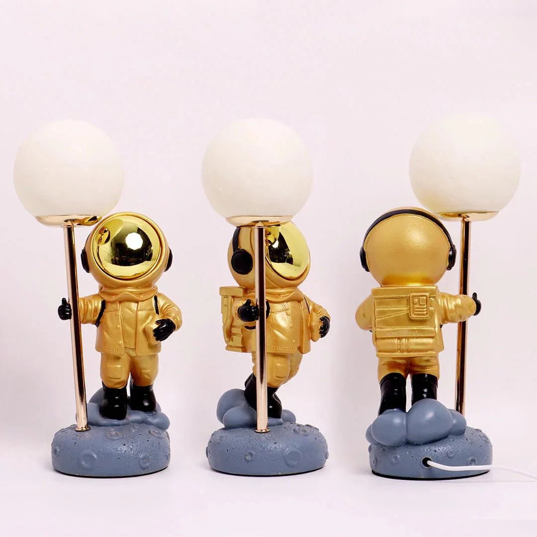Astronaut Moon Lamp | LED Table Lamp with Warm Light | Unique Gift for Kids & Space Lovers