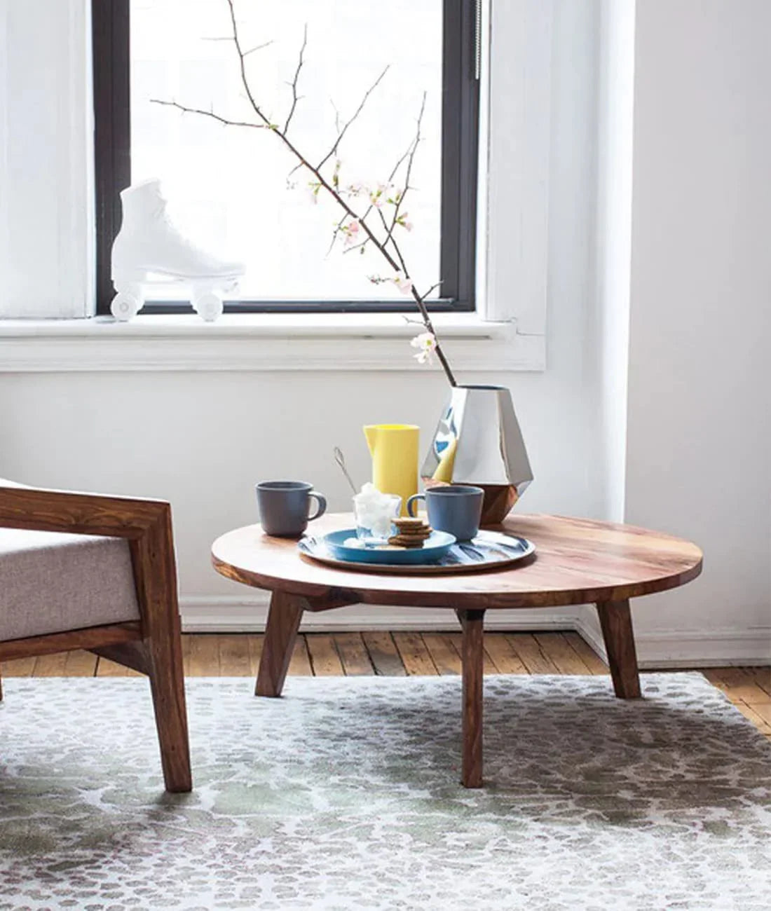 Ringbud Center Table | Wooden Coffee Table for Living Room | Tea Table