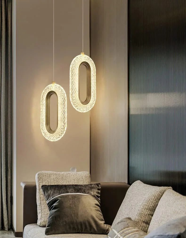 Nordic Luxury LED Hanging Light | Metal and Acrylic