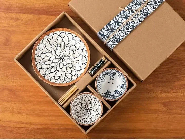 Japanese Style Ceramic Rice Bowl Set of 5