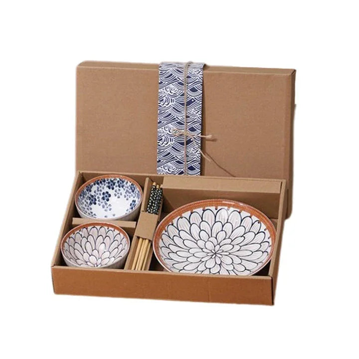 Japanese Style Ceramic Rice Bowl Set of 5