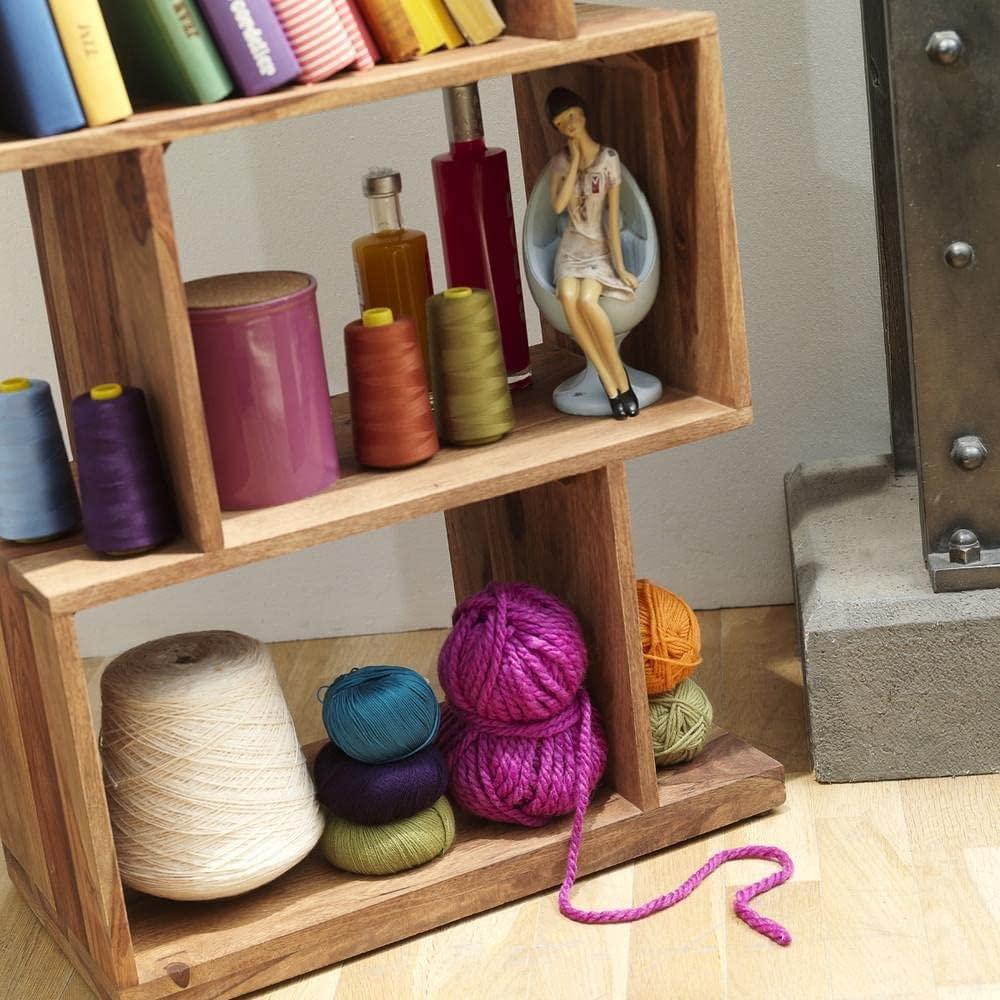 Zag Bookcase Natural | Sheesham Wood