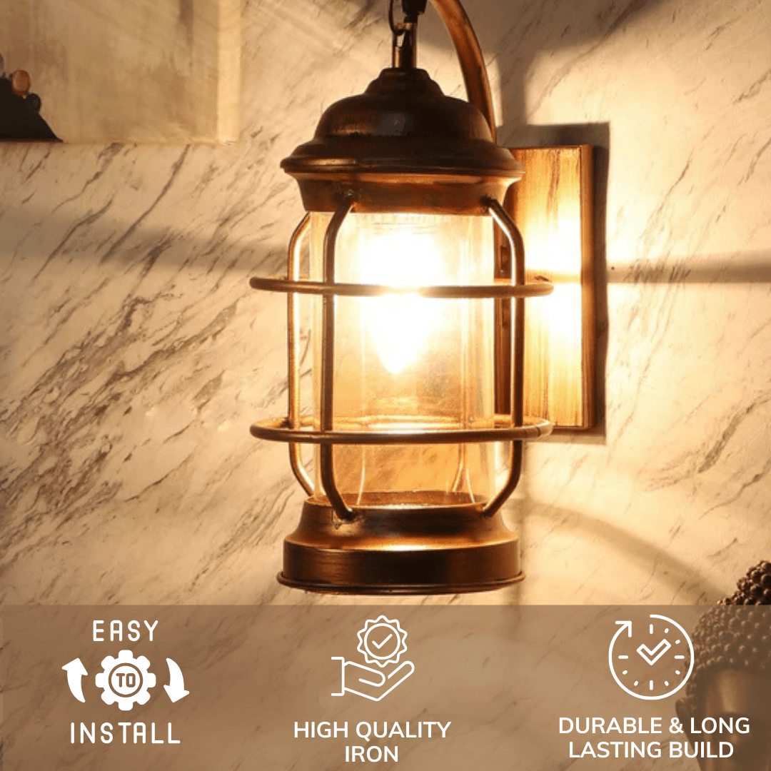 Beeso Lantern Wall Light Lamp For Indoor & Outdoor Decor | Decorative Wall Lights