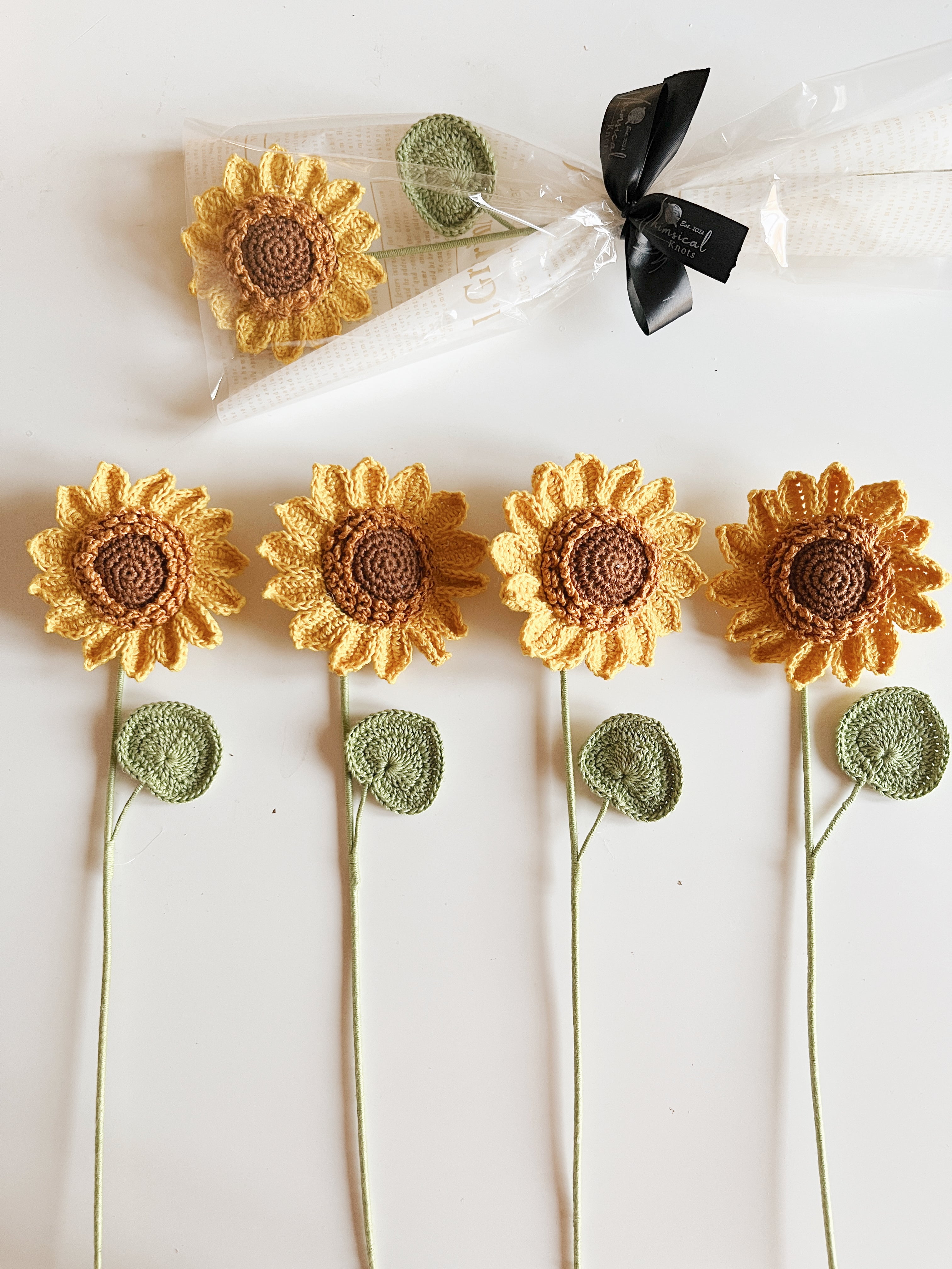 Crochet Mini Sunflower - Mustard