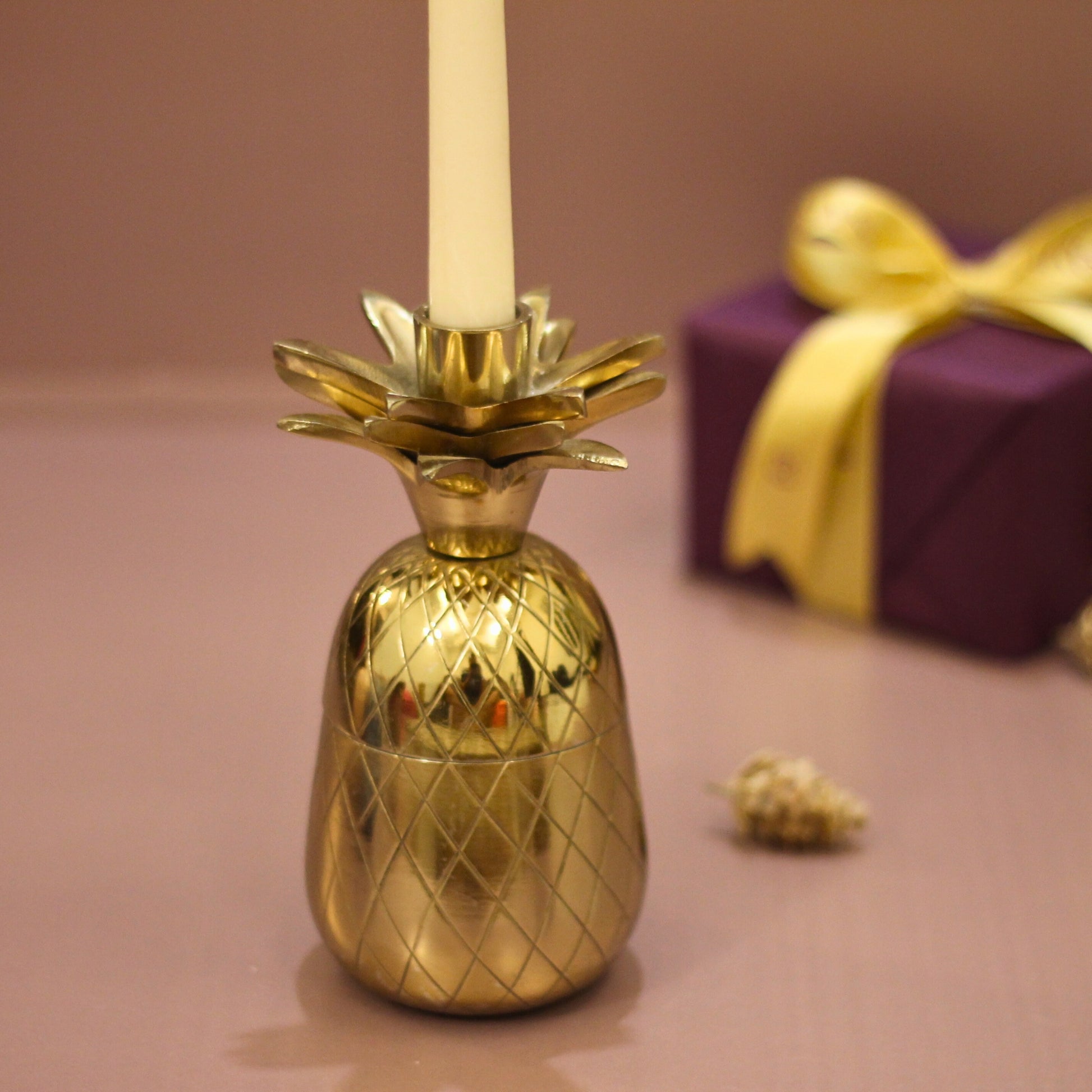 Pineapple Jar/Taper Candle Holder