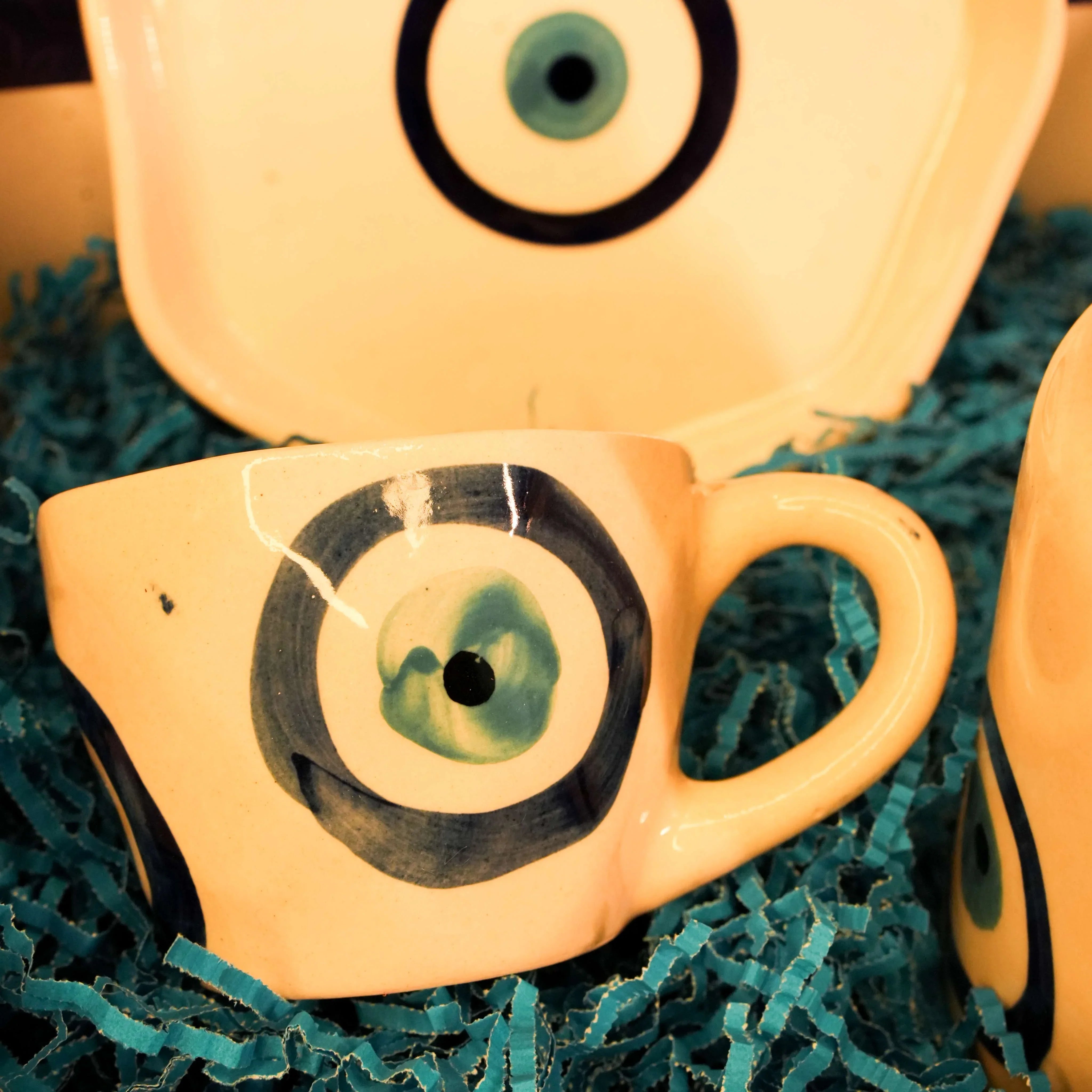Nazar Suraksha Evil Eye Breakfast Set | Cup & Plate Diwali Gift Box