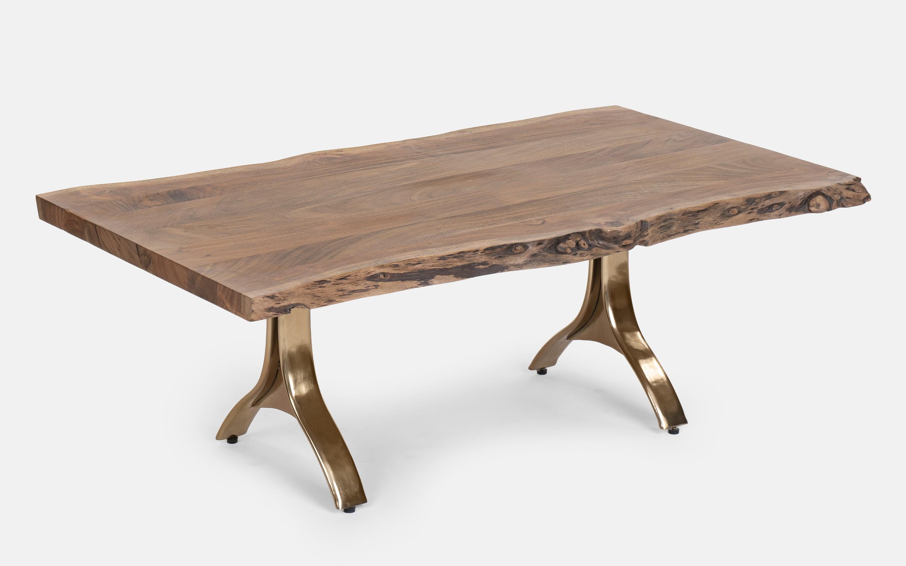Yoho Coffee Table | Wooden Center Table for Living Room | Acacia Wood Sofa Table