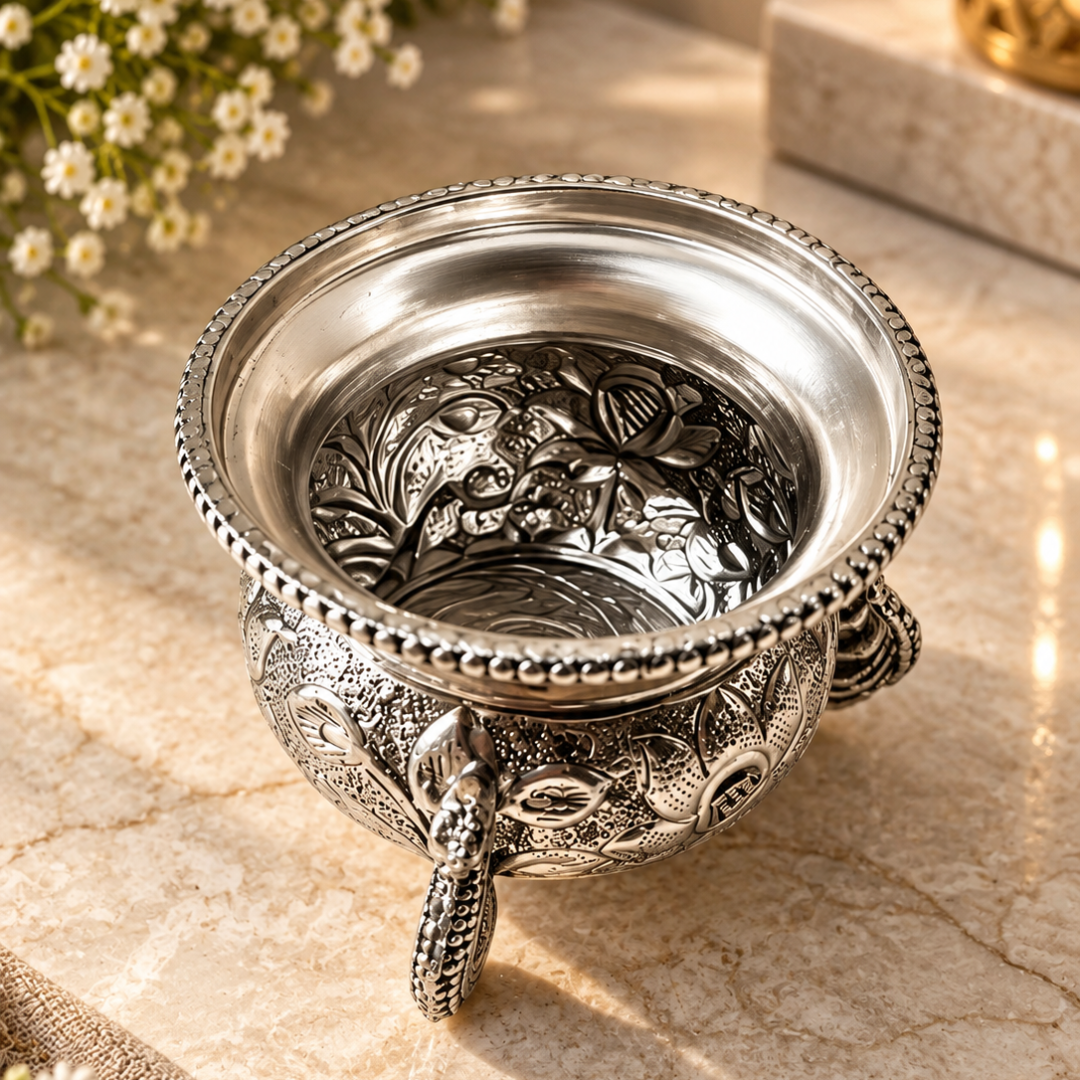 Silver-Plated Peacock Heritage Bowl