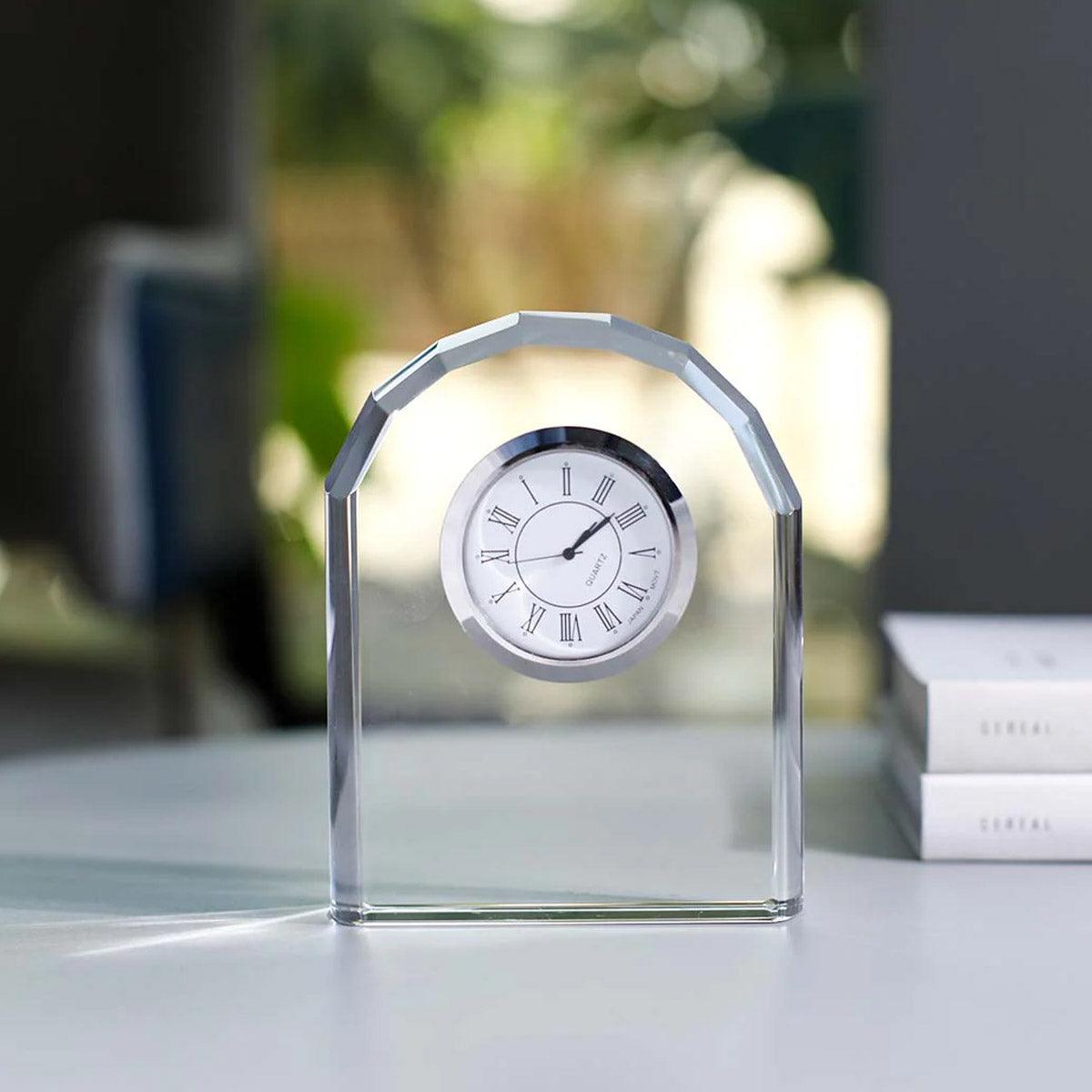 Milie Crystal Clock | Crystal Glass