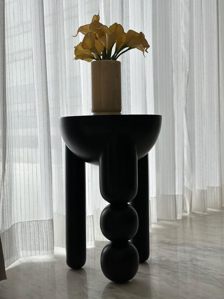 Mangowood Round Side Table | Spheres Designer End Table For Living Room
