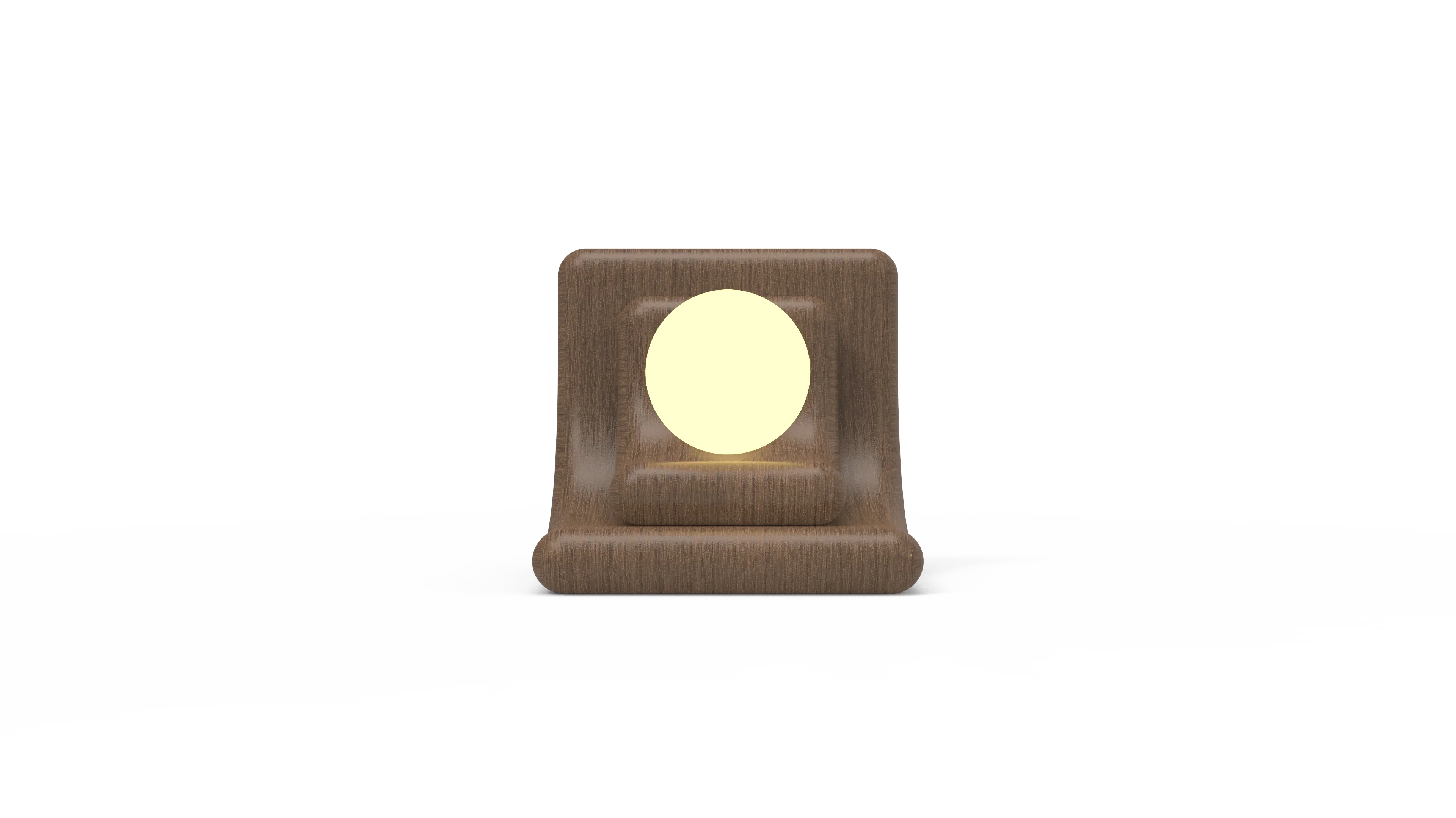 Sculptural Solid Wood Table Lamp | Designer Curved Lamp with Warm Glow for Living Room & Bedroom