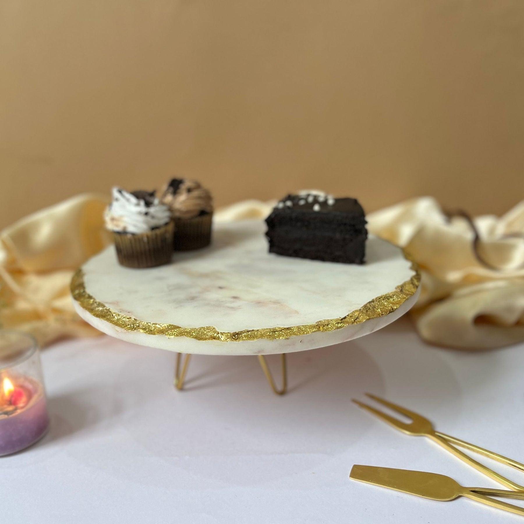 White Marble Cake Stand |  Luxurious Dessert Display Stand