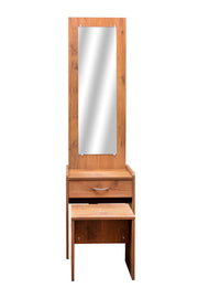 Minion Wooden Dressing Table with Mirror, Drawer & Stool | Modern Dressing Table with Storage