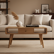 Curved Oak-ish Coffee Table
