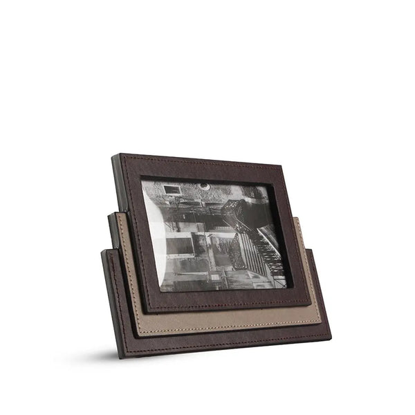 Layered Leather Photo Frame