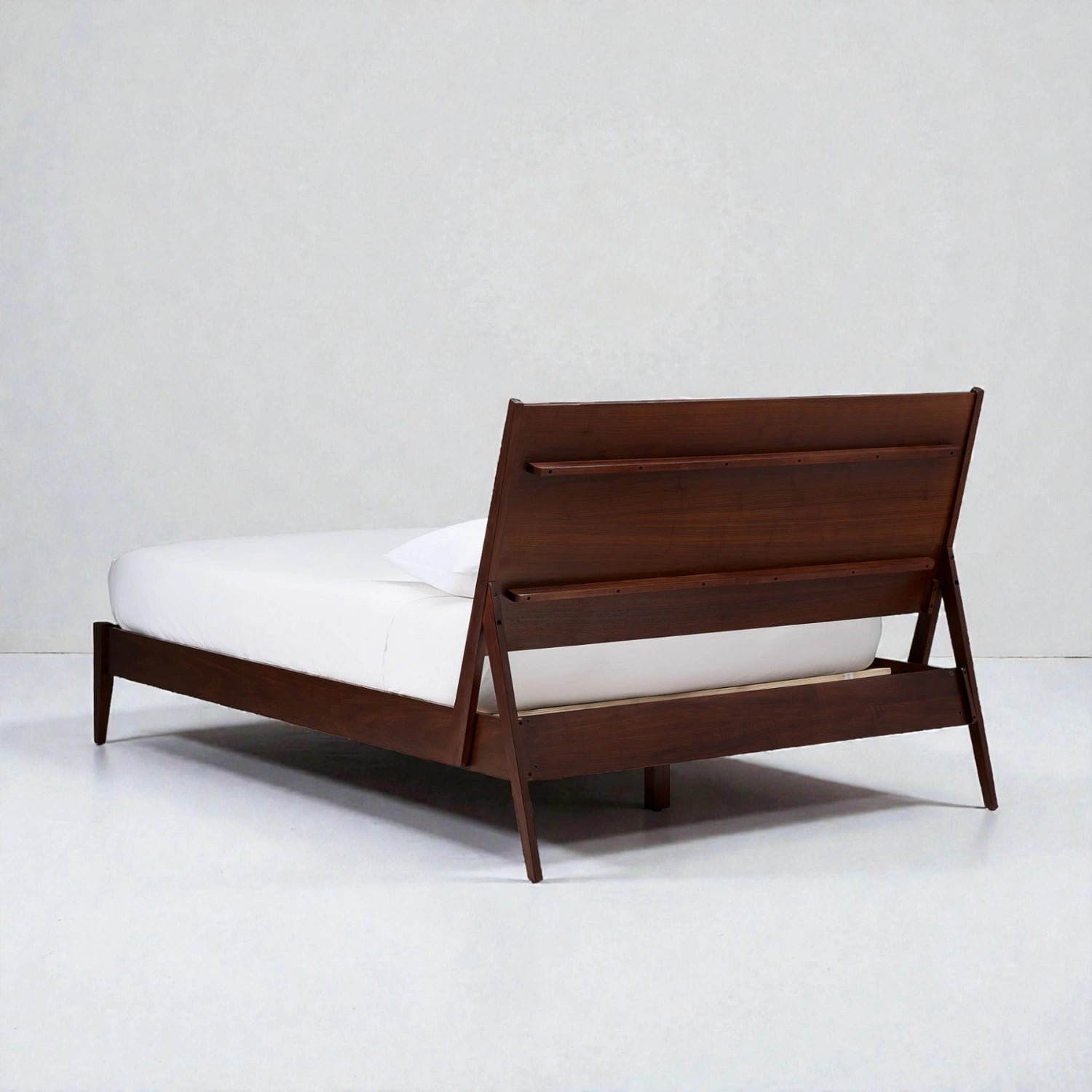 Bright Solid Teak Wood And Fabric Upholstery