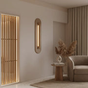 Vanas Wooden Wall Lamp | Teak Wood LED Light | Decorative Wall Sconce for Bedroom & Living Room