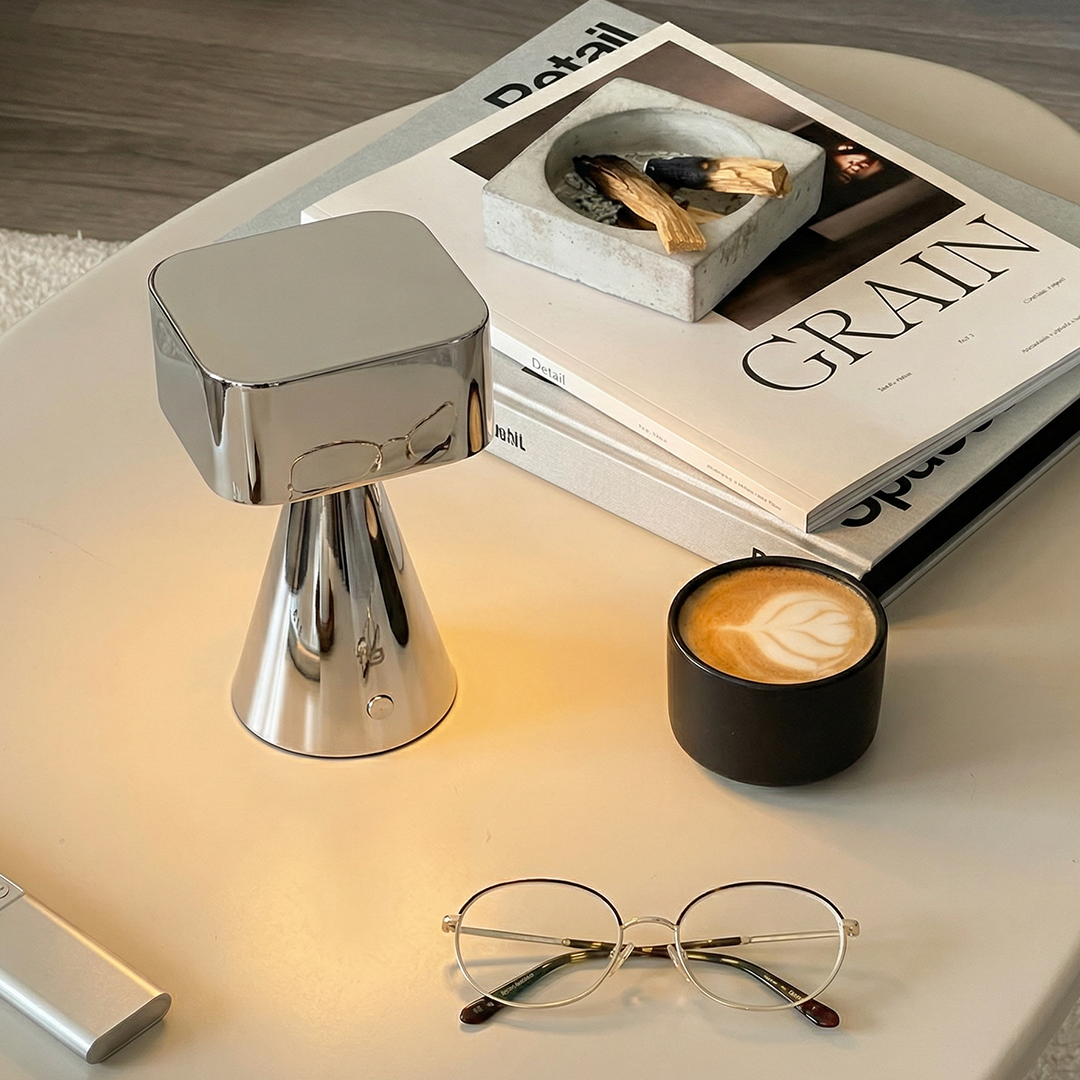 Chrome Portable Lamp