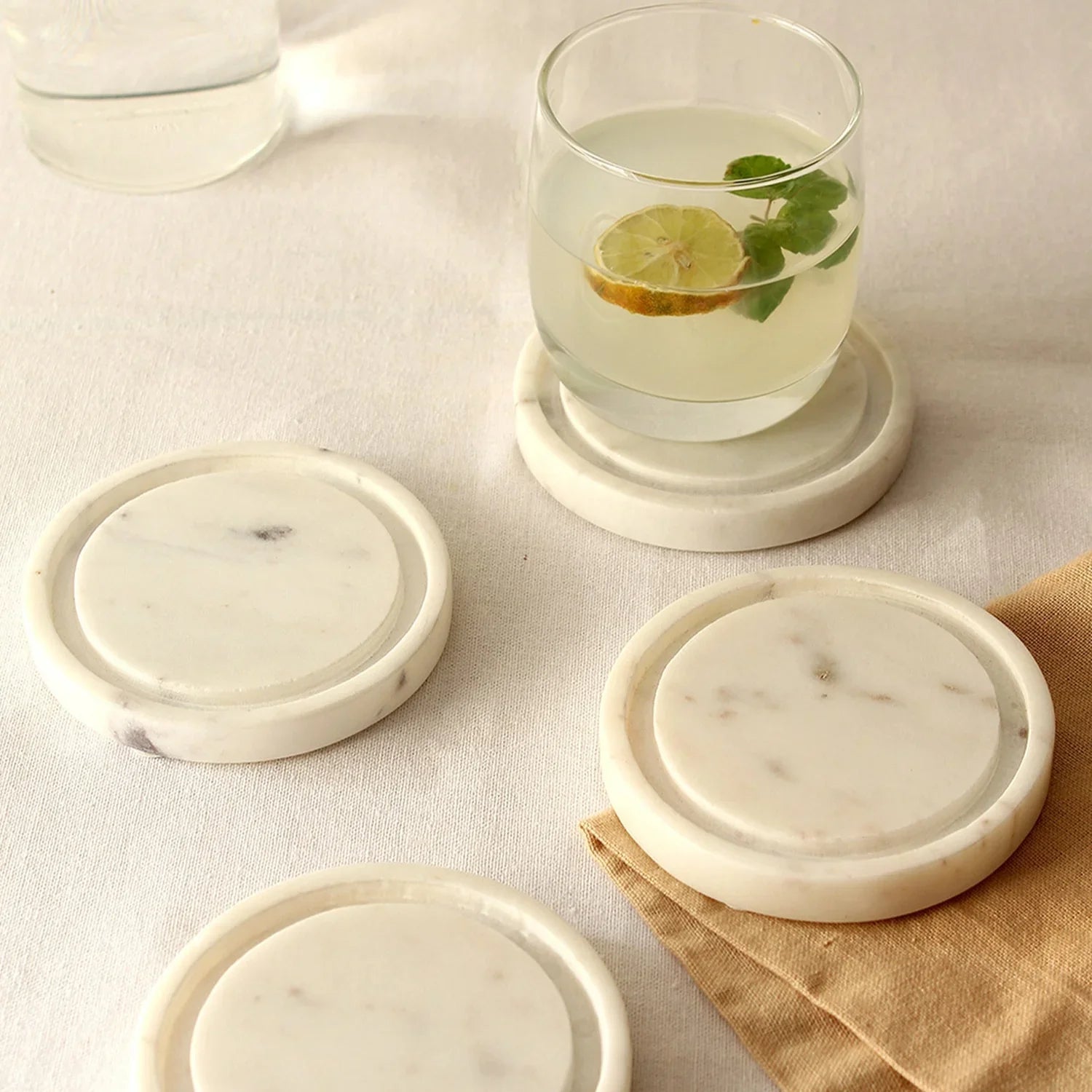 Veli Coasters In White Colour