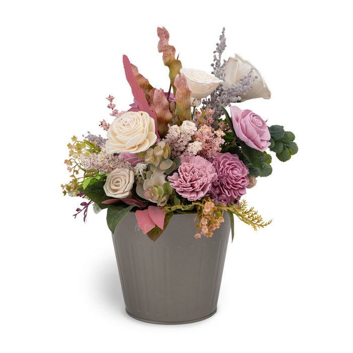 Metal Pot And Solawood Arrangement