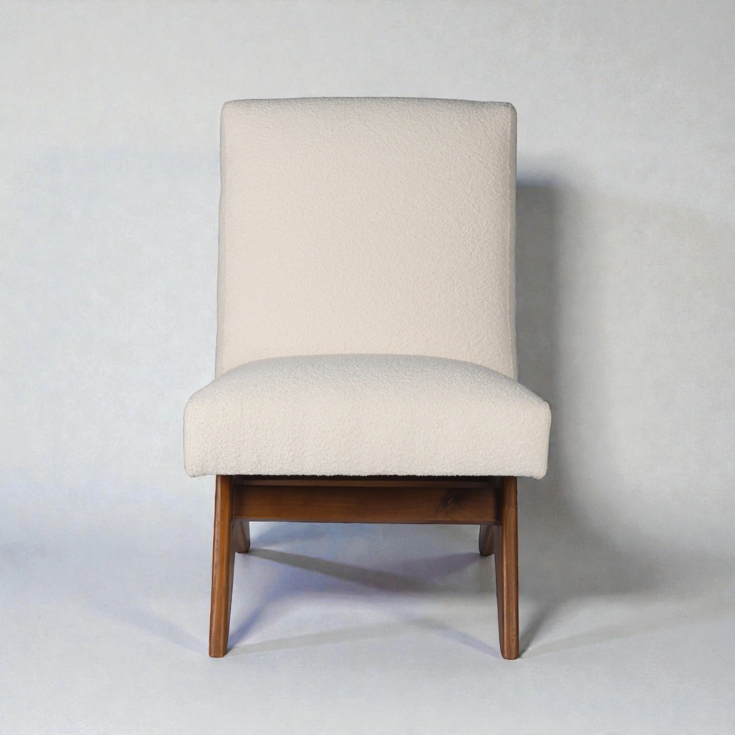 Stallion Solid Teak Wood & Fabric Upholstery Chair