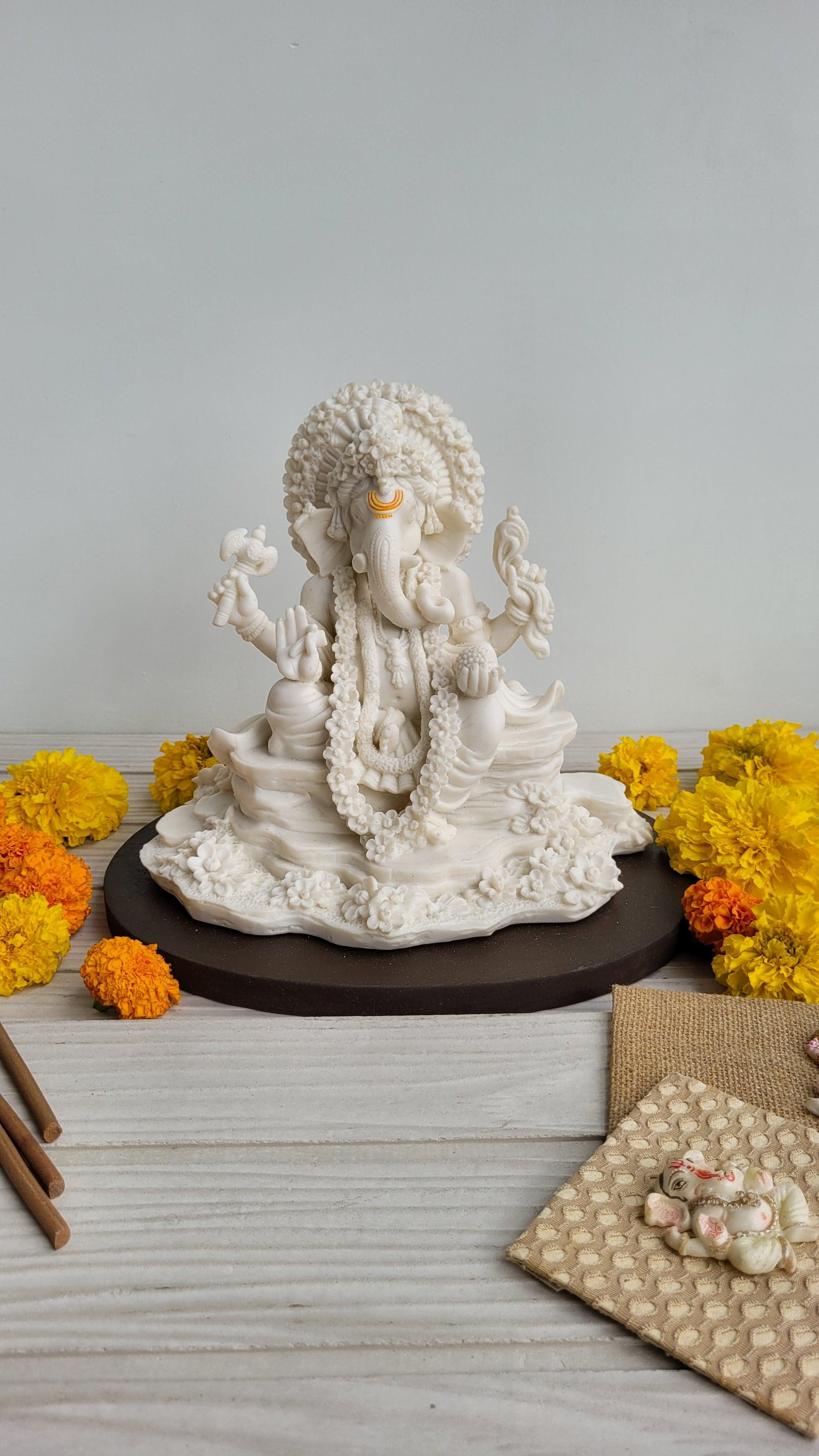 Royal-Ivory Ganesh Idol