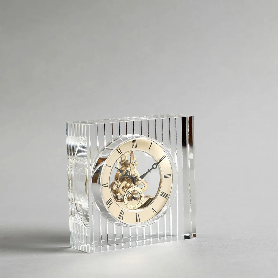 Vesper Gold Crystal Clock