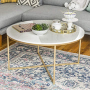 Vega Round Marble Coffee Table  | Center Table for Living Room | Tea Table