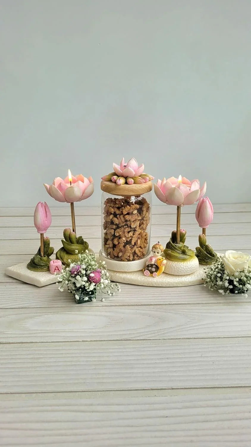 Blush Candle and Jar Set