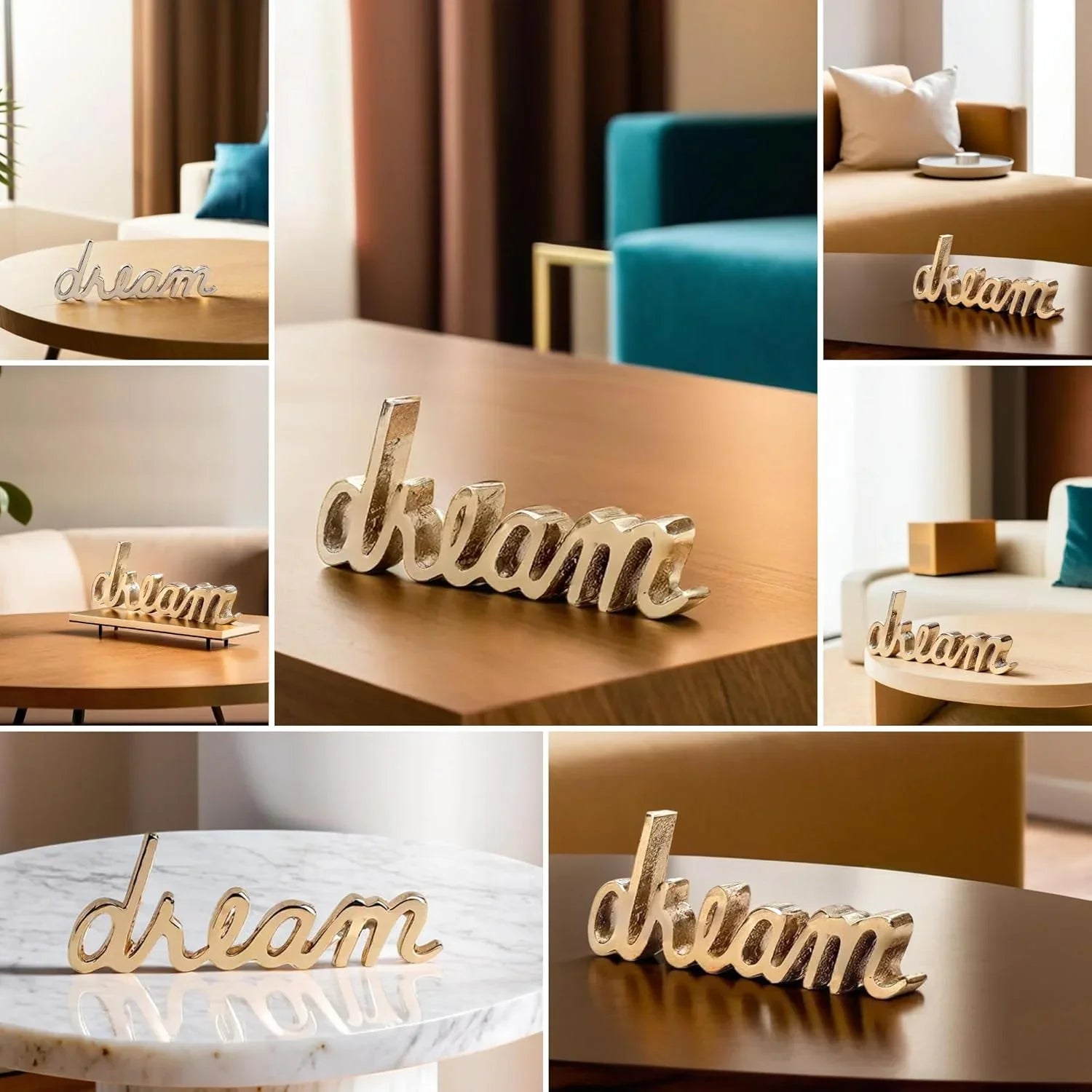 Tabletop Free Standing | Sign-Dream - Gold