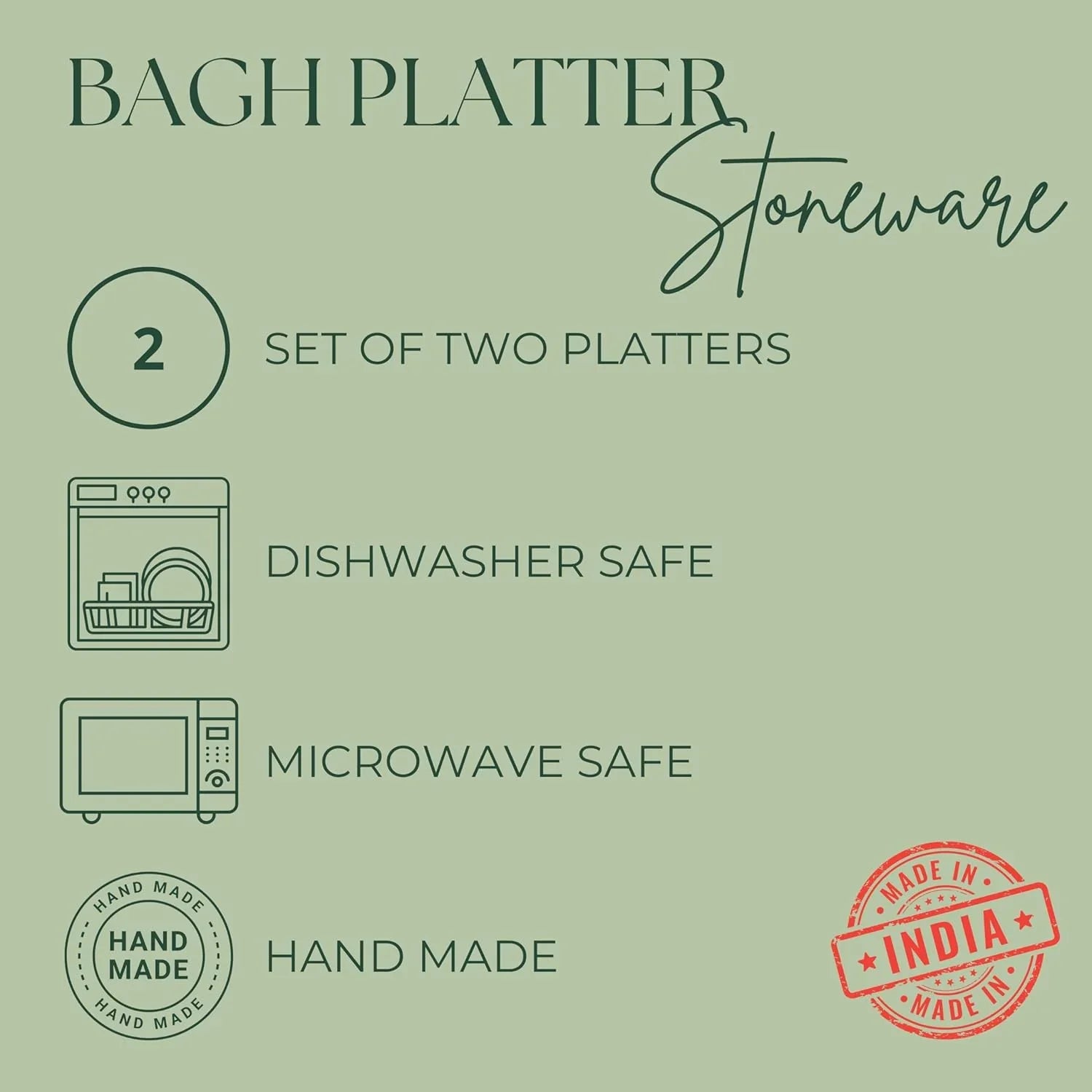 Bagh Platters | Modern Serving Trays for Snacks | Kitchen Trays for Gifting -  BUY 1 GET 1 FREE