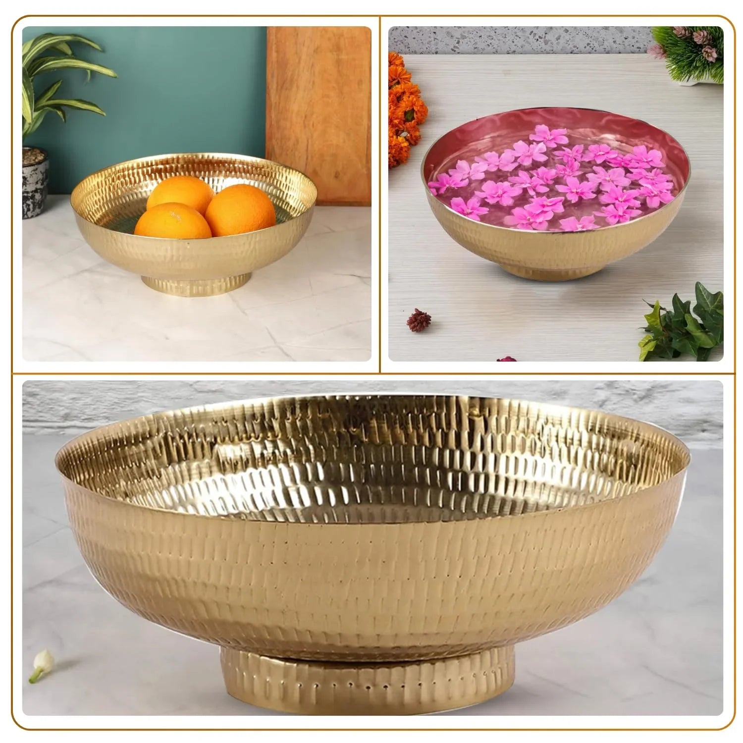 Gold Modern Decorative Fruit Bowl