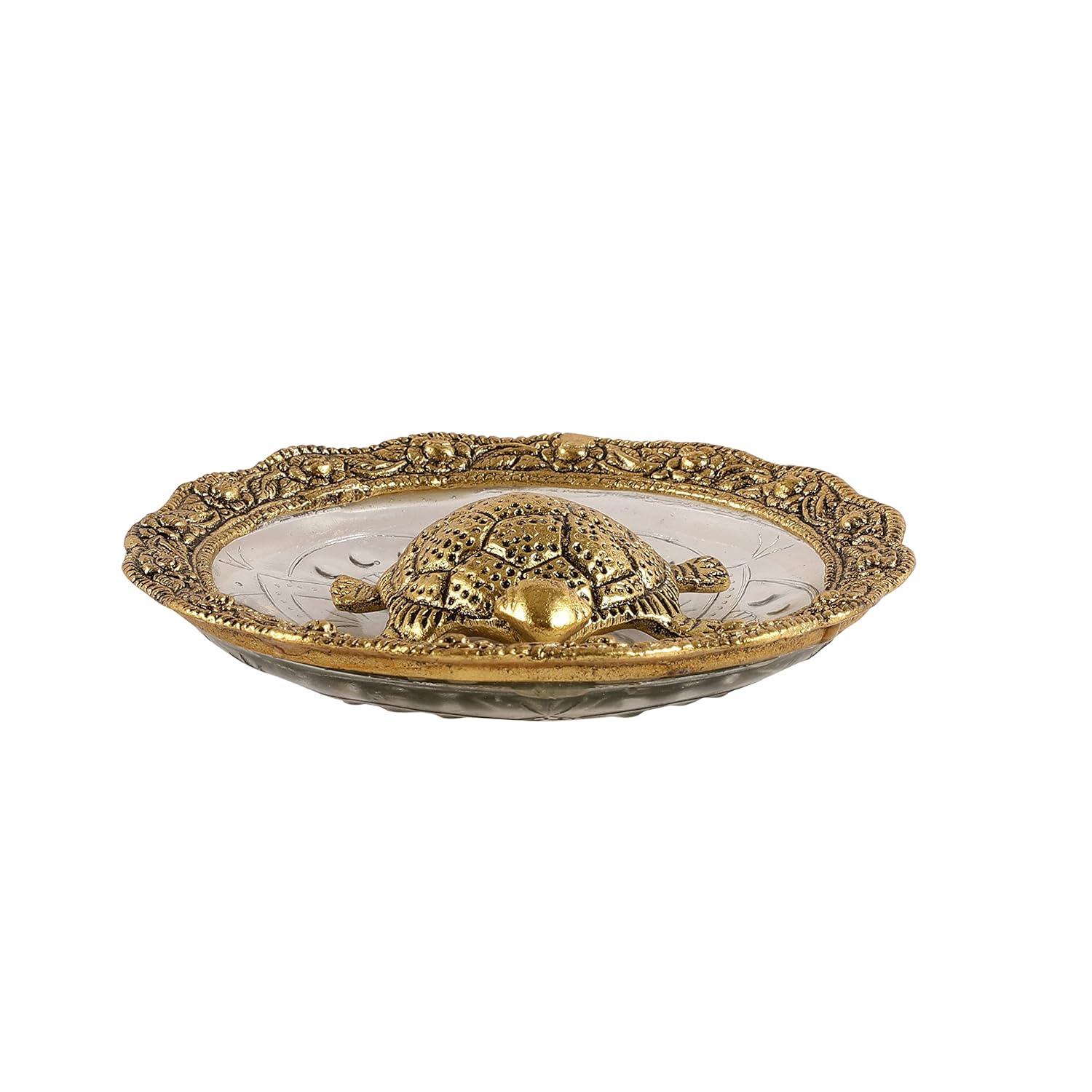Turtle on Plate Vastu Statue | Prosperity Tortoise Figurine