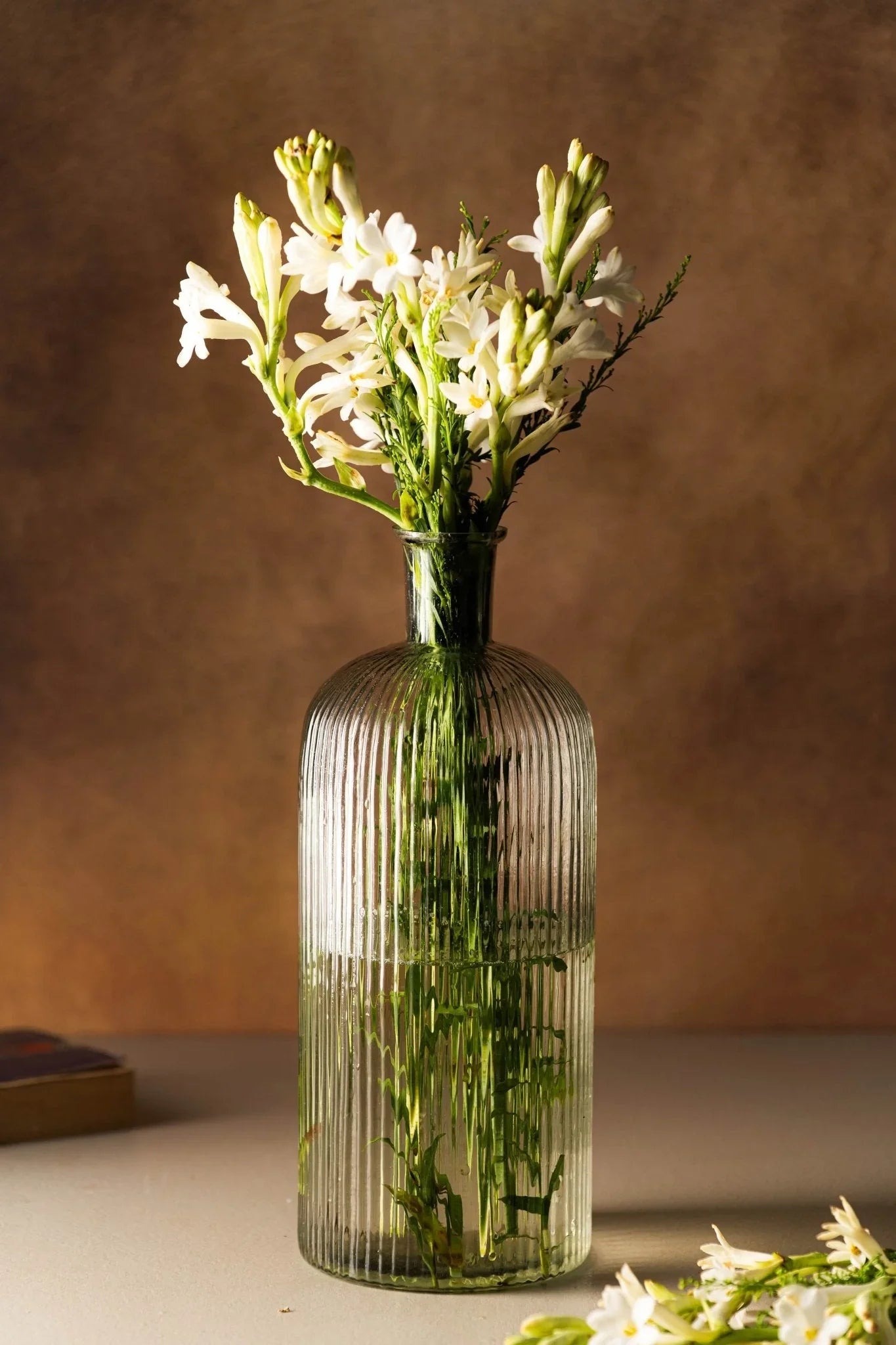 Genda Saaj Bloom Glass Vase - Traditional Indian Home Decor