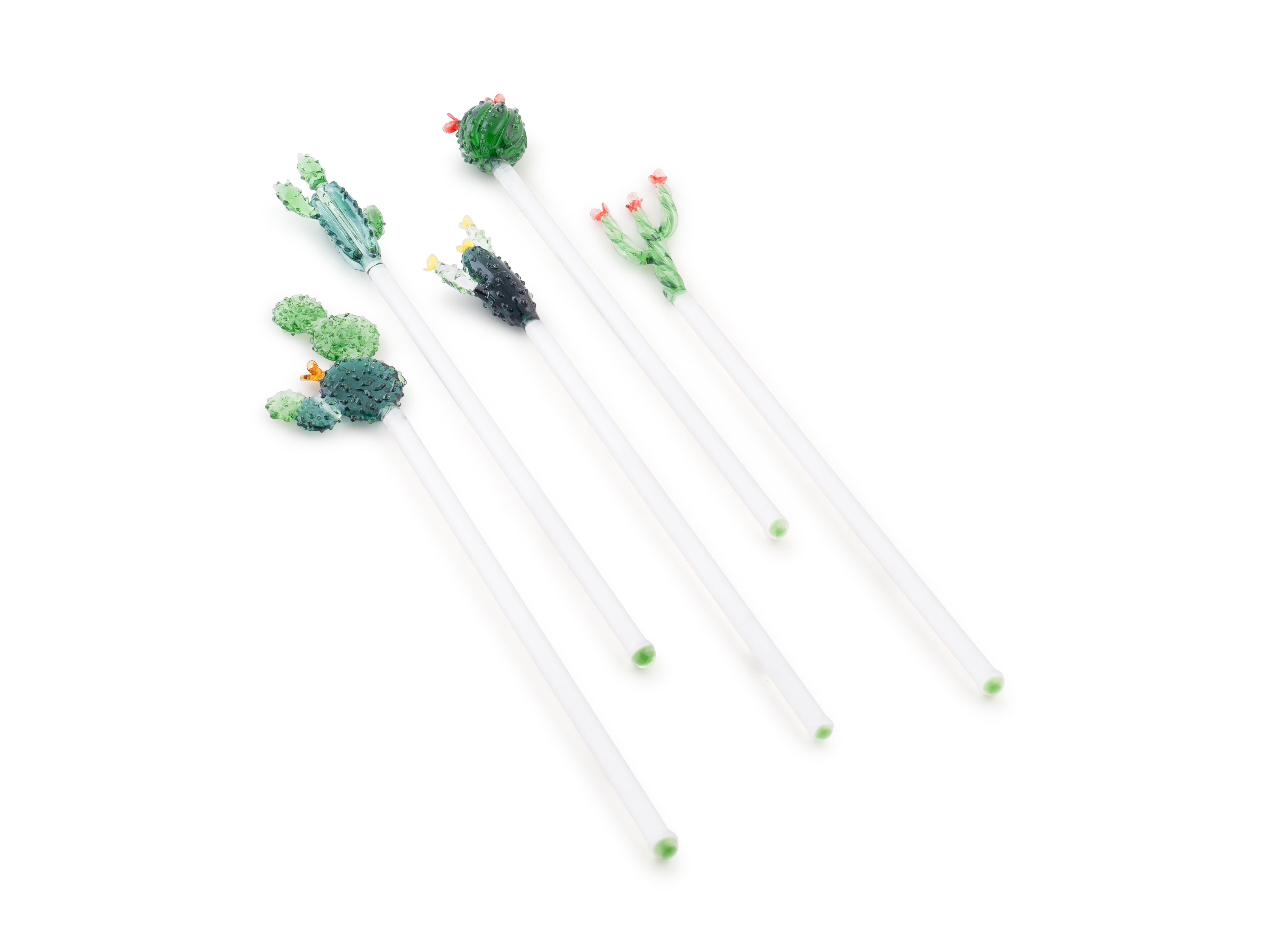 Cactus Glass Stirrers