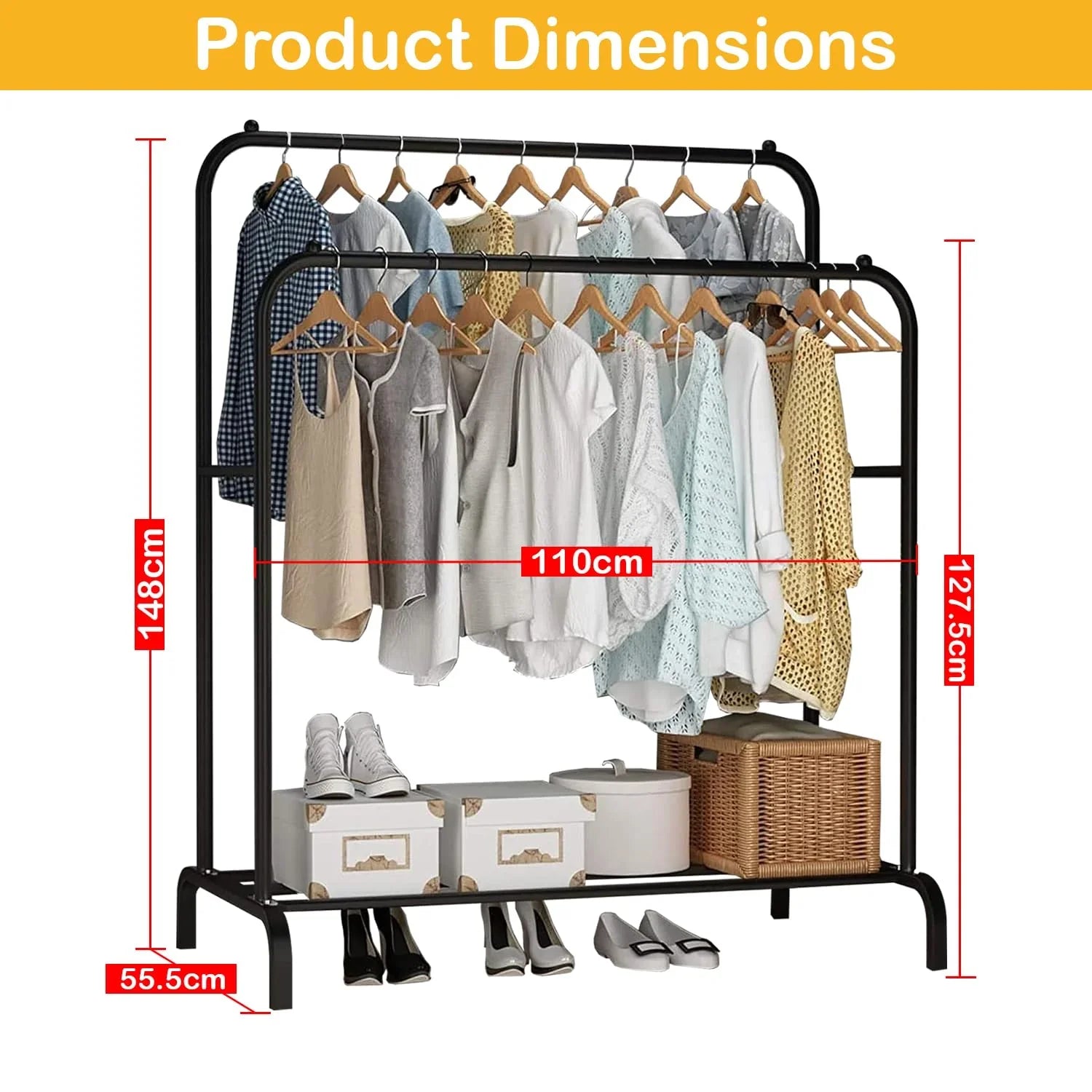 Minicoy Multipurpose Coat Rack (2-Hanger)