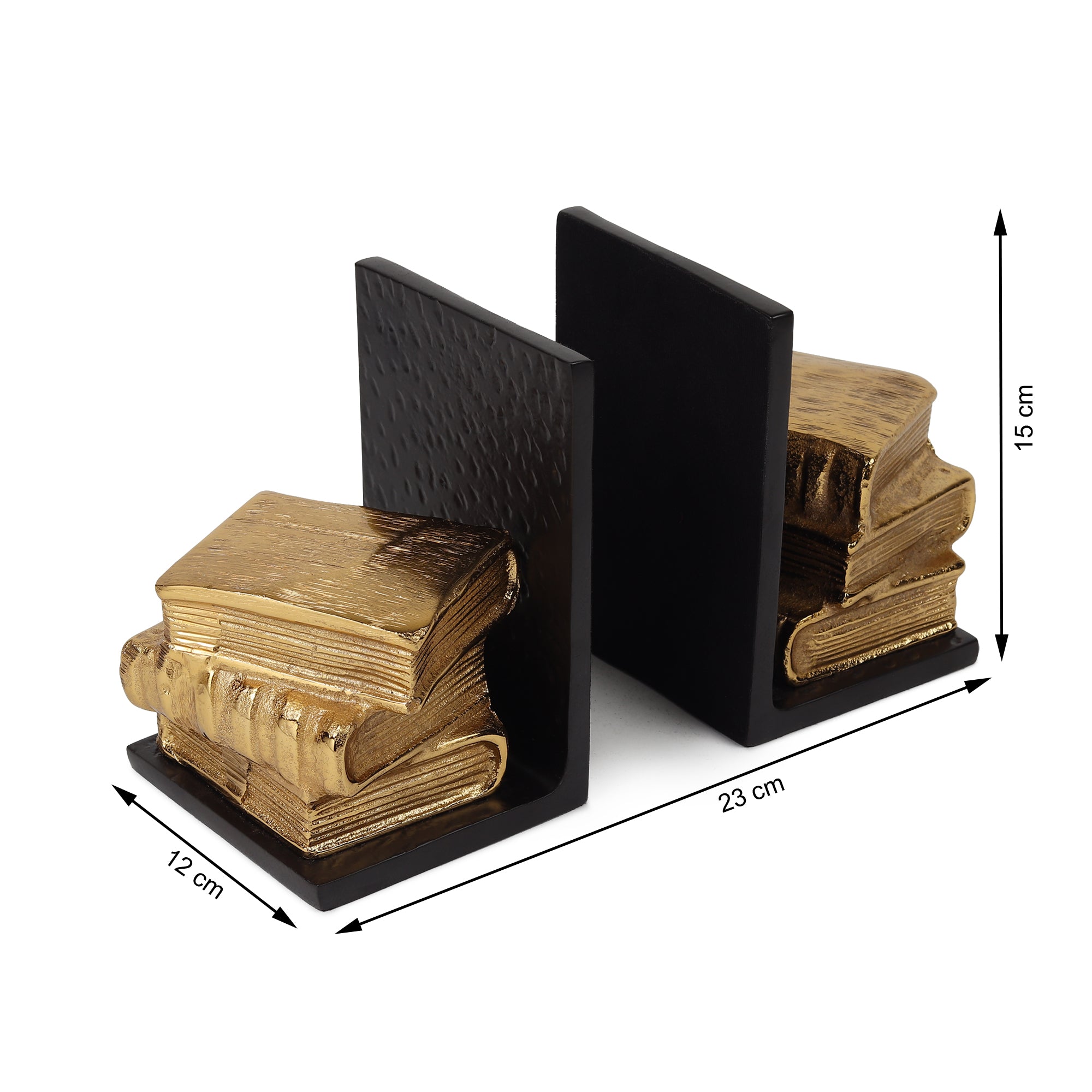 Dante’s Bookend – Decorative Aluminium Bookend for Bookshelves, Study Tables & Home Library Décor