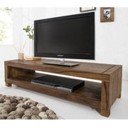 Providence Solid Sheesham Wood Tv Unit | Coffee Table In Walnut Finish
