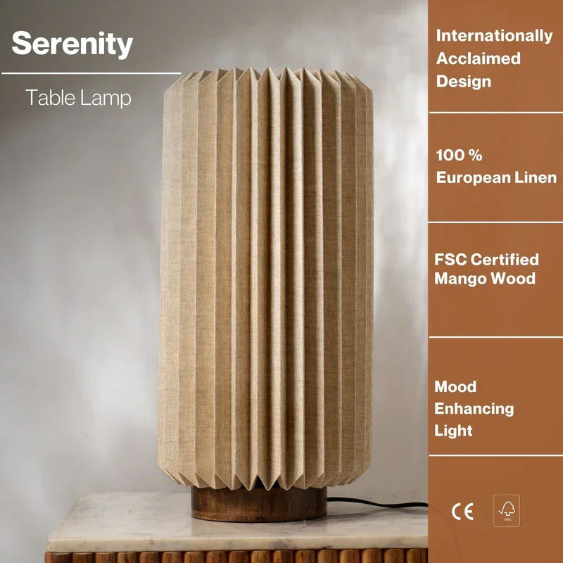 Serenity Table Lamp | Decorative Side Desk Lampshade for a Cozy Ambiance