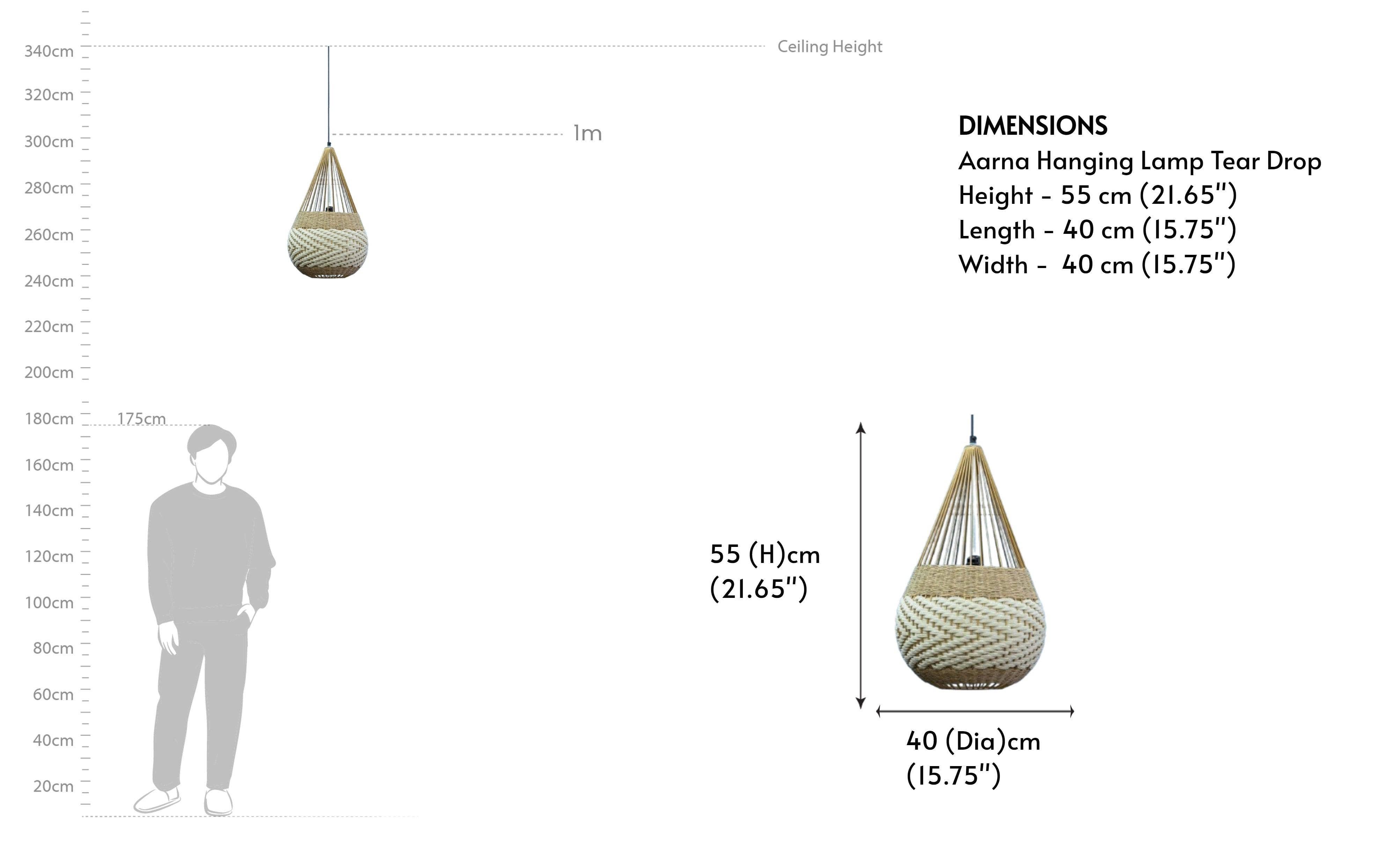 Aarna Hanging Lamp Tear Drop