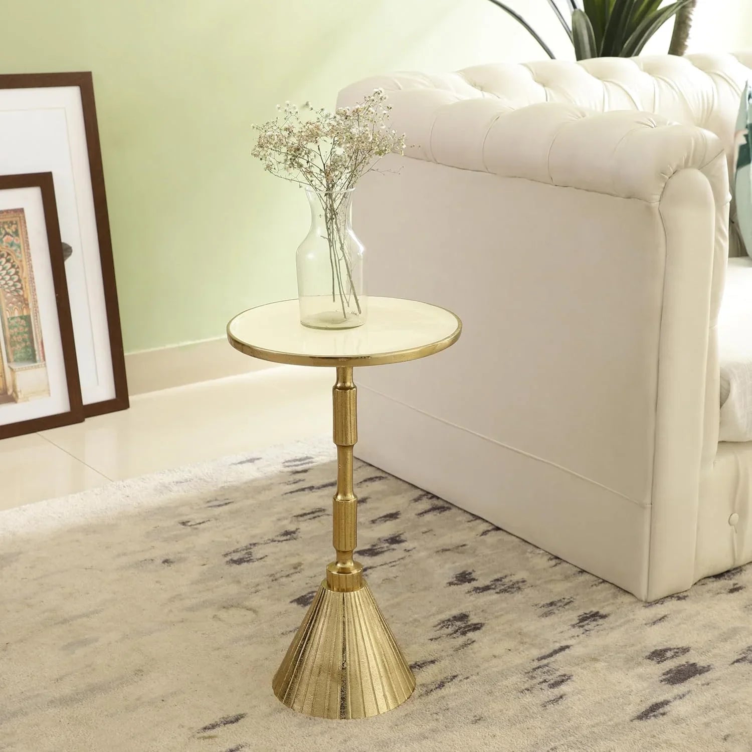 Flute Table | Gold