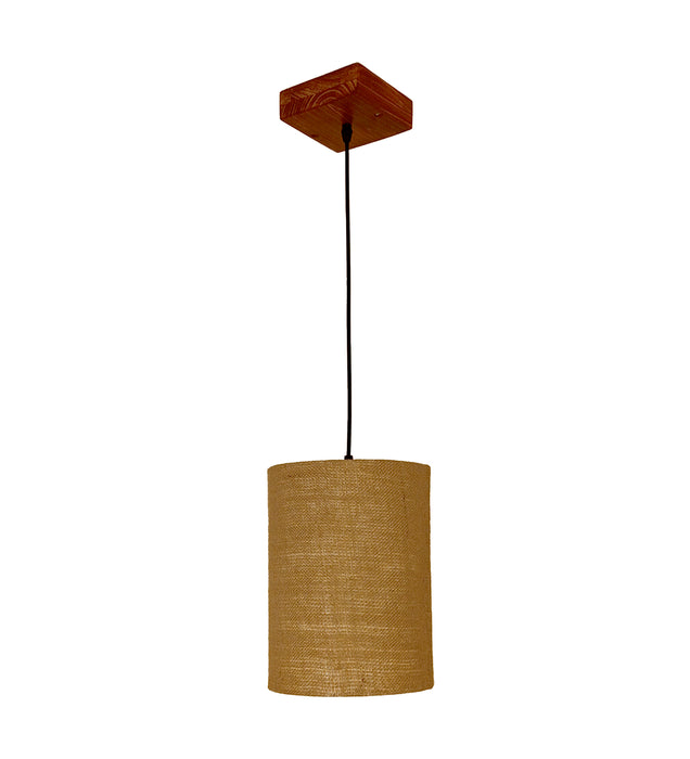 Elementary Brown Wooden Single Hanging Light | Pendant Lamps