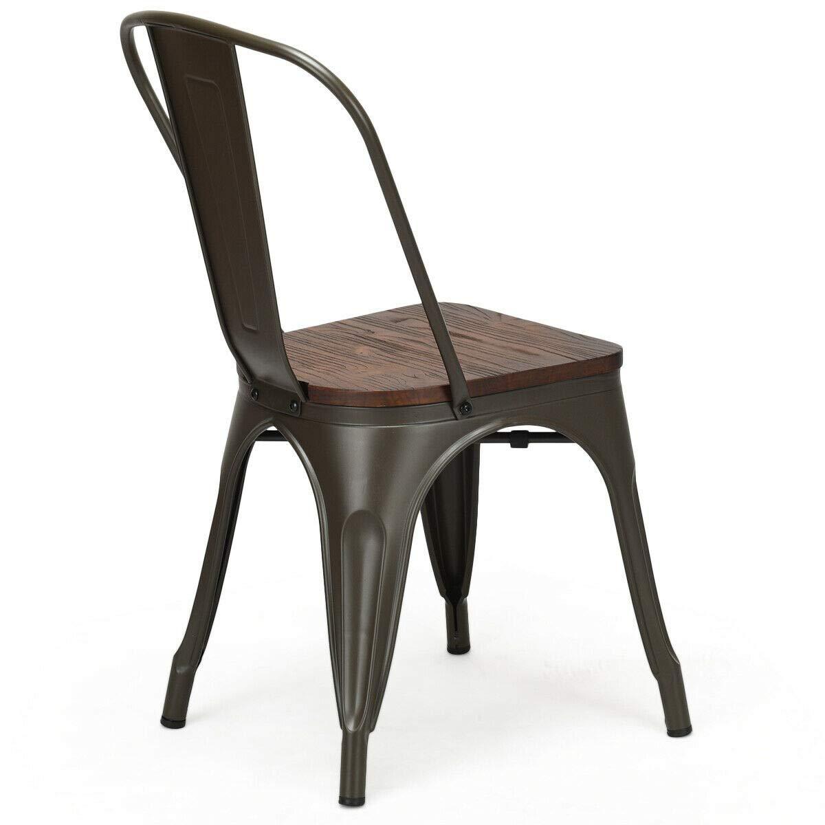 Penny Metal Chair (Wooden Seat)