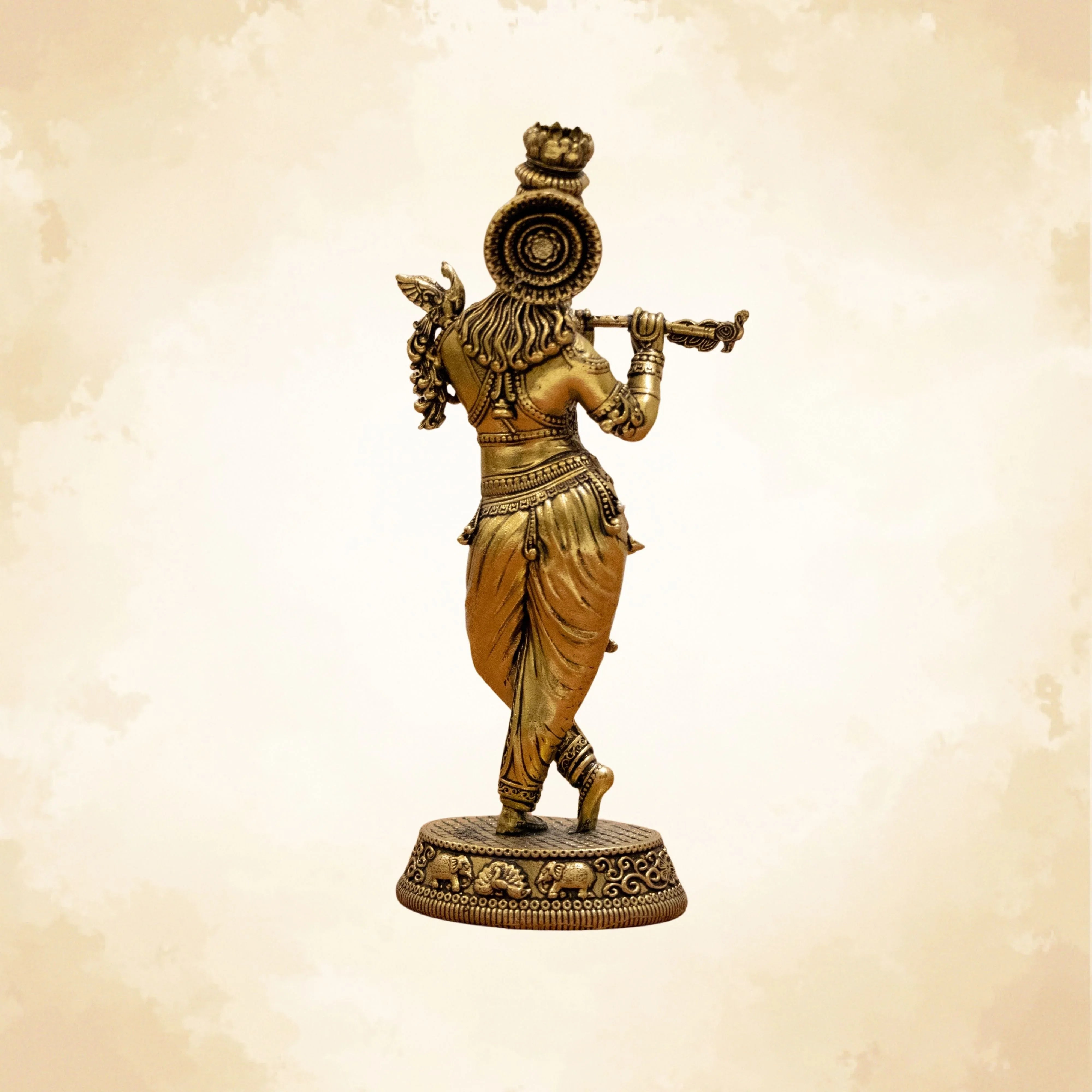 Elegant Lord Krishna Brass Idol – Bring Home Divine Grace & Serenity